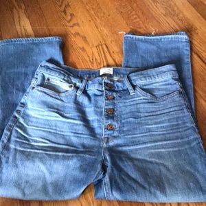 Cropped boot cut jeans
